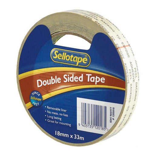 Sellotape 1205 Double Sided Tape 18mmx33m-Officecentre