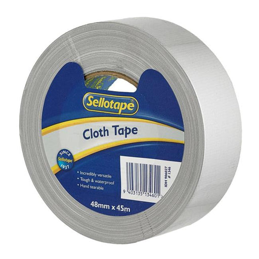 Sellotape 1346 Cloth Tape Silver 48mmx45m-Officecentre
