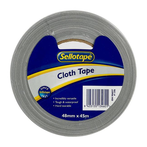Sellotape 1346 Cloth Tape Silver 48mmx45m-Officecentre