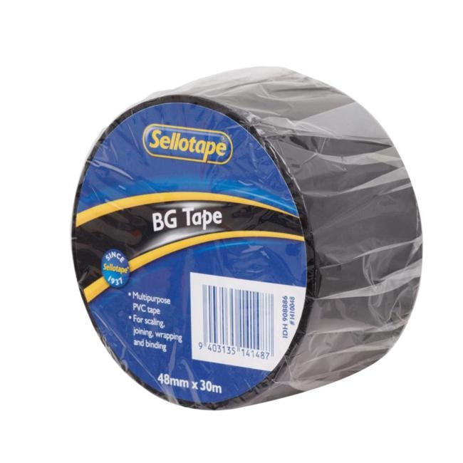Sellotape 1410 BG Tape Black 48mmx30m-Officecentre