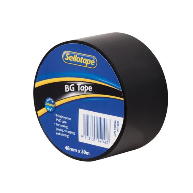 Sellotape 1410 BG Tape Black 48mmx30m-Officecentre