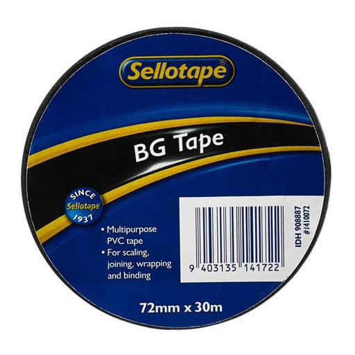 Sellotape 1410 BG Tape Black 72mmx30m-Officecentre