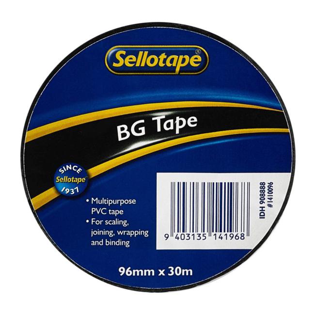 Sellotape 1410 BG Tape Black 96mmx30m-Officecentre