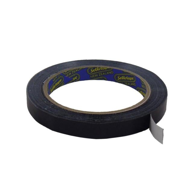 Sellotape 1519 Vinyl Tape Black 12mmx66m-Officecentre