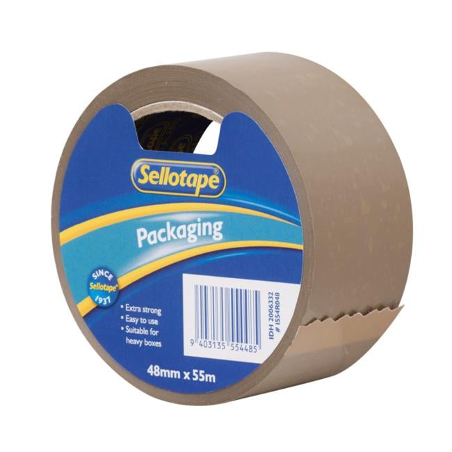 Sellotape 1554r Vinyl Brown 48mmx55m-Officecentre