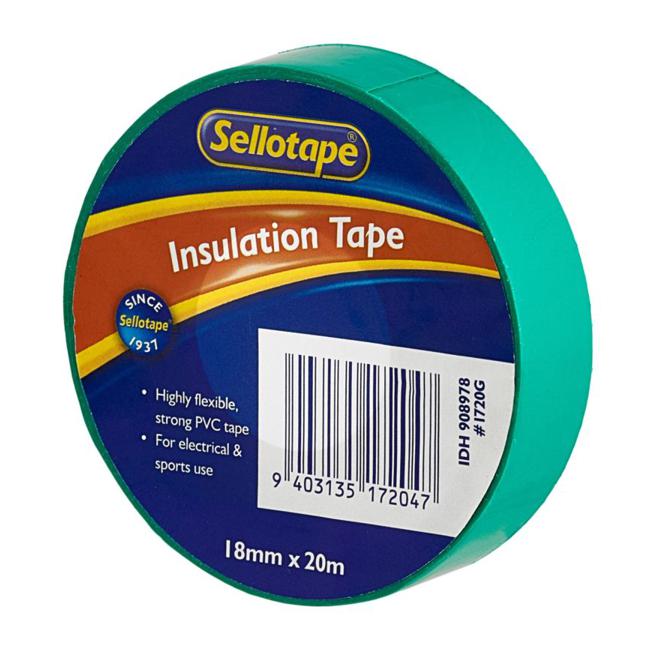 Sellotape 1720G Insulation Green 18mmx20m-Officecentre