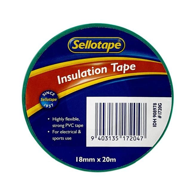 Sellotape 1720G Insulation Green 18mmx20m-Officecentre