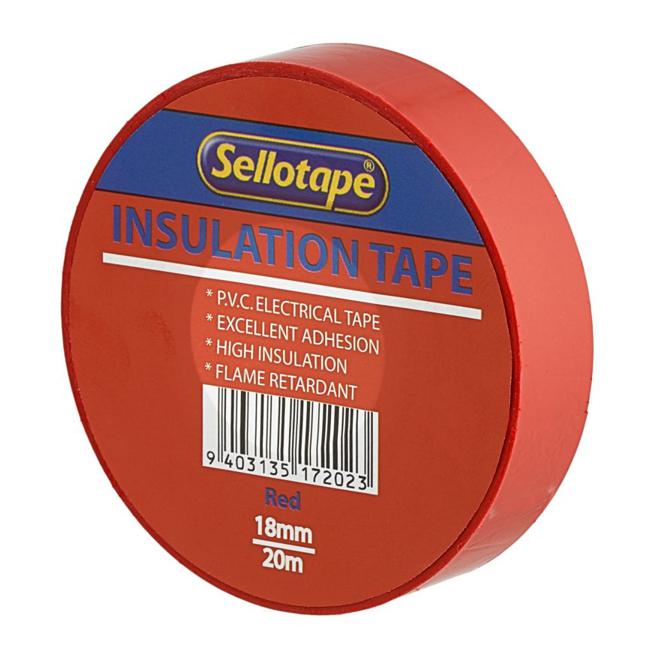 Sellotape 1720R Insulation Red 18mmx20m-Officecentre