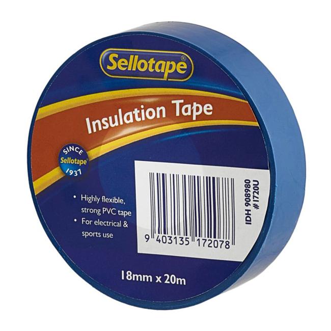 Sellotape 1720U Insulation Blue 18mmx20m-Officecentre