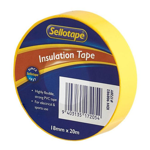 Sellotape 1720Y Insulation Yellow 18mmx20m-Officecentre
