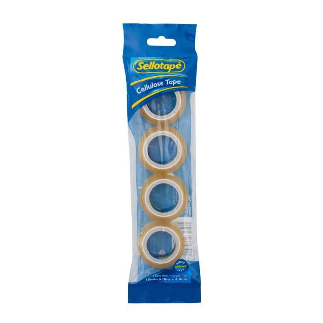 Sellotape 32504 Cellulose Tape 4 Pack 15mmx10m-Officecentre