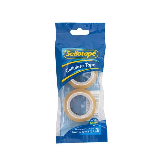 Sellotape 3260 Cellulose Tape 2 Pack 15mmx10m-Officecentre