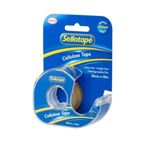 Sellotape 3264 Cellulose Tape On Dispenser 18mmx10m-Officecentre