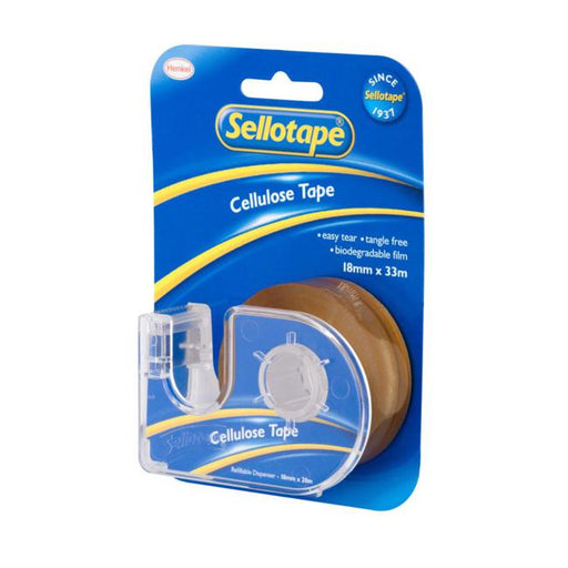 Sellotape 3272 Cellulose Tape On Dispenser 18mmx33m-Officecentre