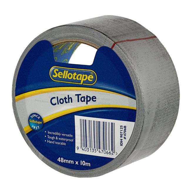 Sellotape 4706 Cloth Tape Black 48mmx10m-Officecentre