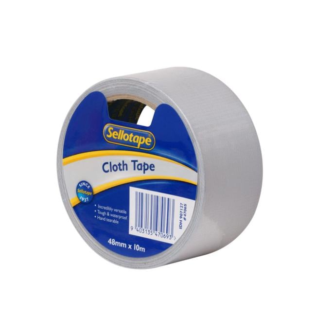 Sellotape 4706 Cloth Tape Silver 48mmx10m-Officecentre