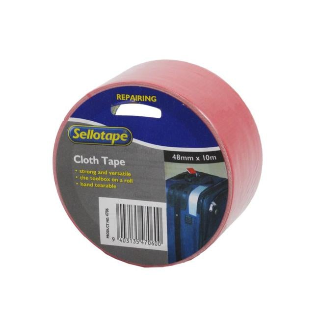 Sellotape 4706R Cloth Red 48mmx10m-Officecentre