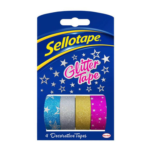Sellotape Glitter On-Hand Refills 18mm x 3m 4 Pack-Officecentre