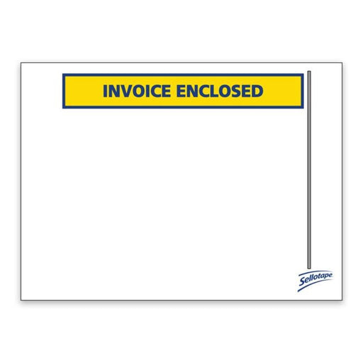 Sellotape Labelopes Invoice Enclosed 115x155mm 100/Pkt-Officecentre