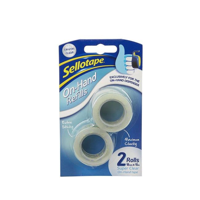 Sellotape On-Hand Refills 18mm x 15m 2 Pack-Officecentre