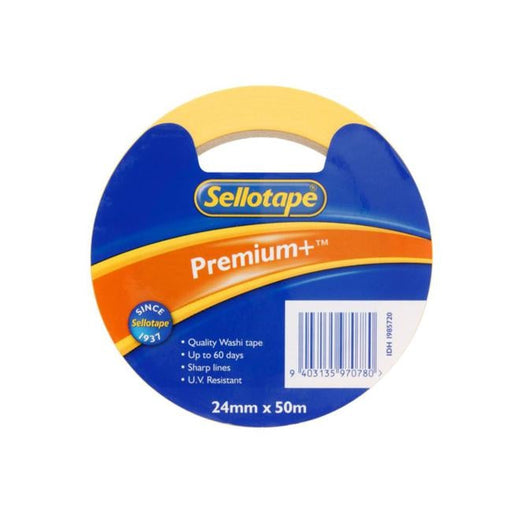 Sellotape Premium+ Washi Masking Tape 24mmx50m-Officecentre