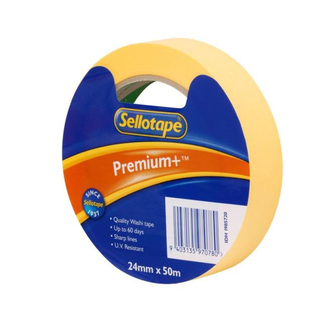 Sellotape Premium+ Washi Masking Tape 24mmx50m-Officecentre