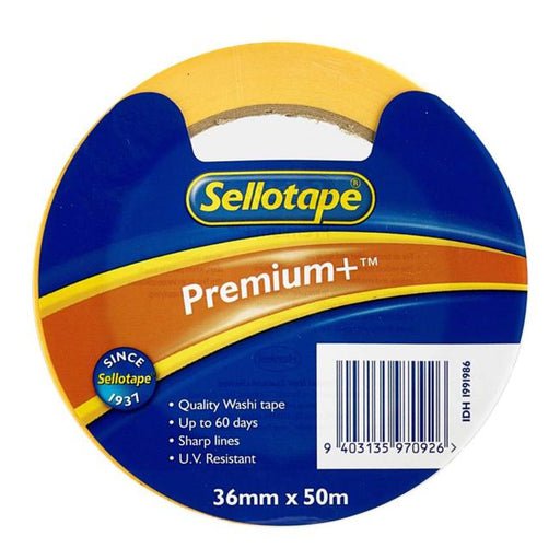 Sellotape Premium+ Washi Masking Tape 36mmx50m-Officecentre