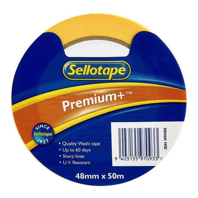 Sellotape Premium+ Washi Masking Tape 48mmx50m-Officecentre