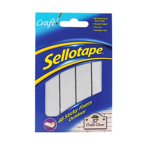 Sellotape Sticky Fixer Pads Outdoor 48 Pack-Officecentre