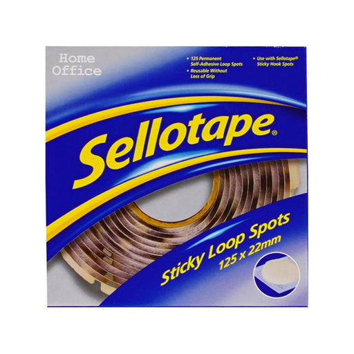 Sellotape Sticky Loop Spots Permanent 22mm 125 Pack-Officecentre