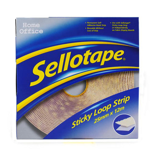 Sellotape Sticky Loop Strip Permanent 25mmx x 12M-Officecentre