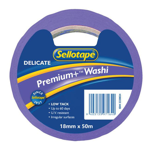 Sellotape Washi Premium+ Delicate 18mm x 50m-Officecentre