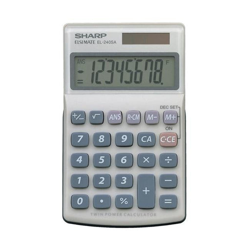 Sharp EL-240SAB Twin Power Pocket Calculator-Officecentre