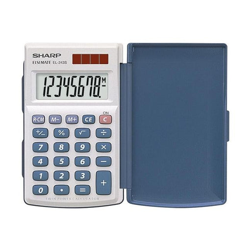 Sharp EL-243SB Twin Power Pocket Calculator with Cover-Officecentre