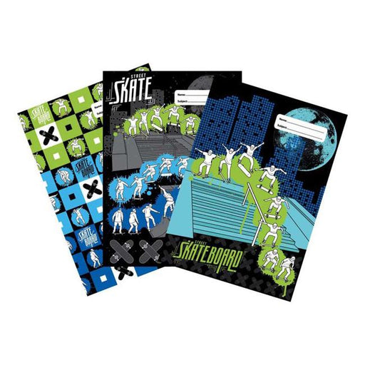Spencil Skate Paint Book Cover A4 Pack 3 Assorted-Officecentre