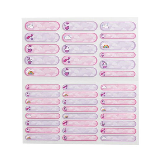 Spencil Write and Iron On Name Labels 40pk Pink-Officecentre
