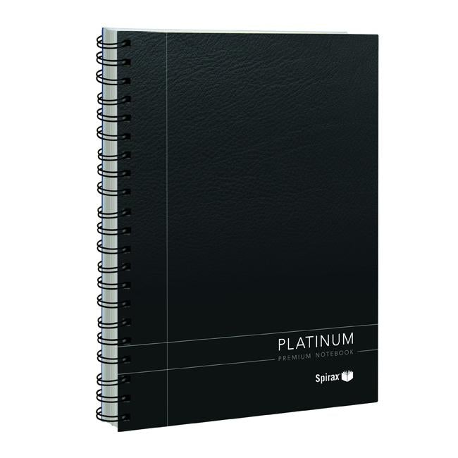 Spirax 400 platinum notebook a4 200 page black-Officecentre