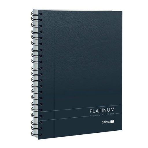 Spirax 401 platinum notebook a5 200 page black-Officecentre