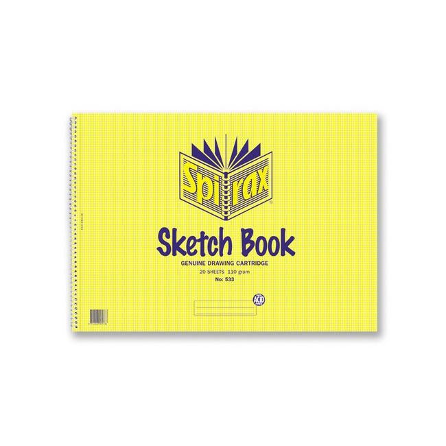 Spirax 533 sketch book a3 297x420mm 20 leaf/40 page-Officecentre