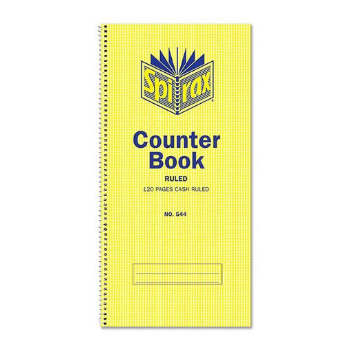 Spirax 544 counter book cash ruled 297x135mm 120 page-Officecentre