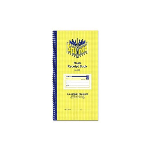 Spirax 553 cash receipt book 279x144mm-Officecentre