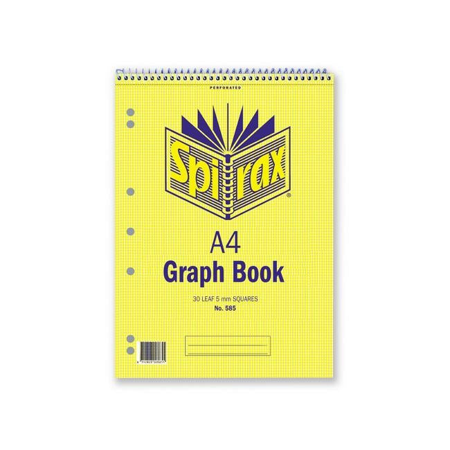 Spirax 585 graph book 5mm a4 30 leaf-Officecentre