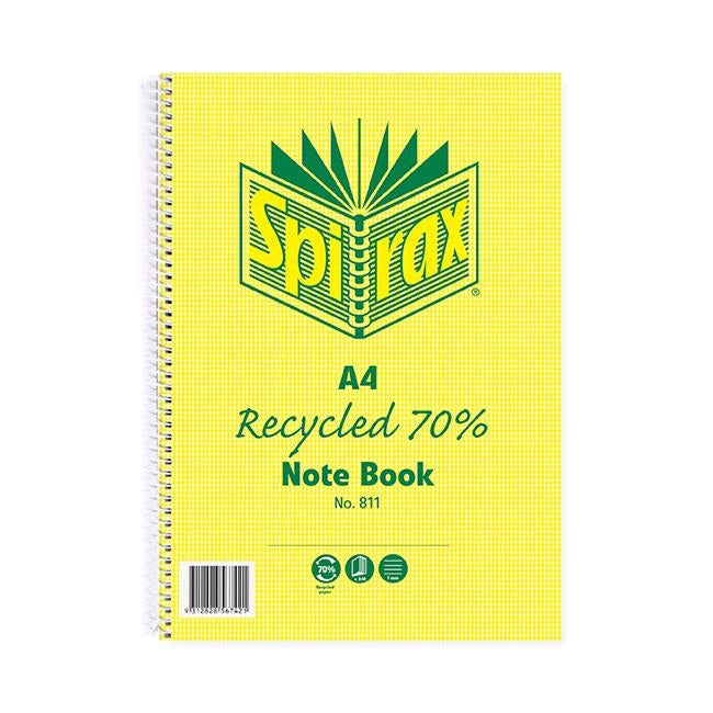 Spirax 811 recycled notebook a4 240 page-Officecentre