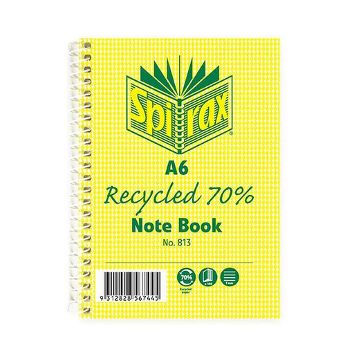 Spirax 813 recycled notebook a6 100 page-Officecentre