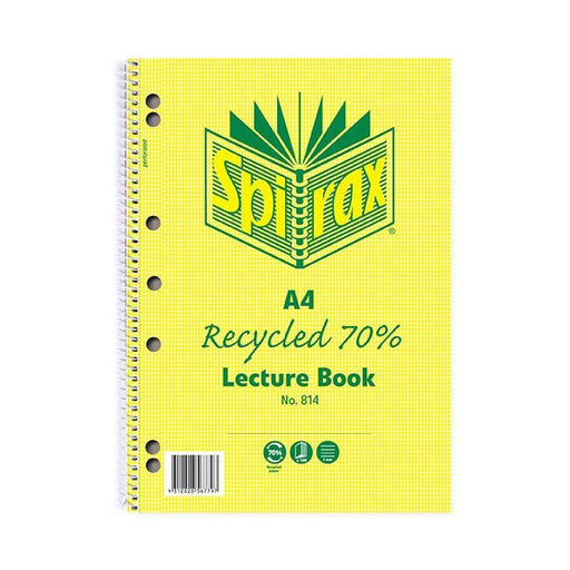 Spirax 814 recycled lecture book a4 140 page-Officecentre