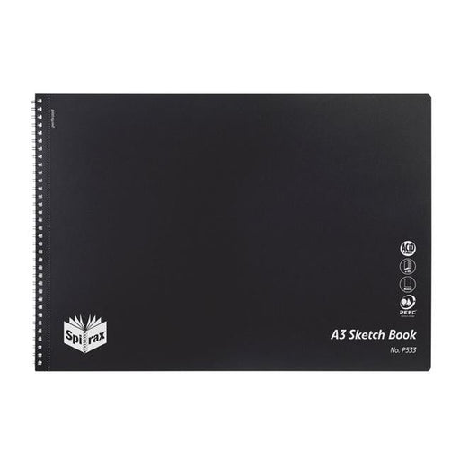 Spirax p533 pp sketch book a3 40 pages blk s/o-Officecentre