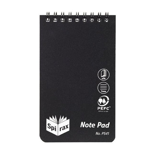 Spirax p541 pp notebook 96 pages blk t/o-Officecentre