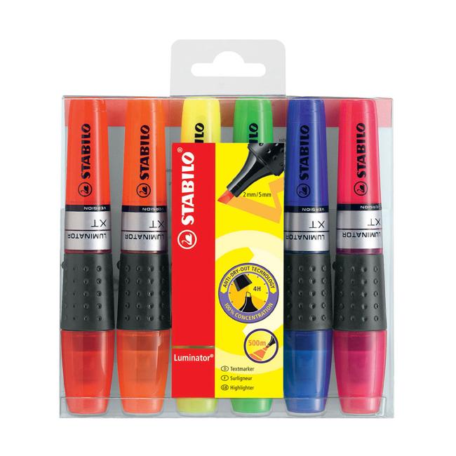 Stabilo luminator highlighter asstd wallet 6-Officecentre