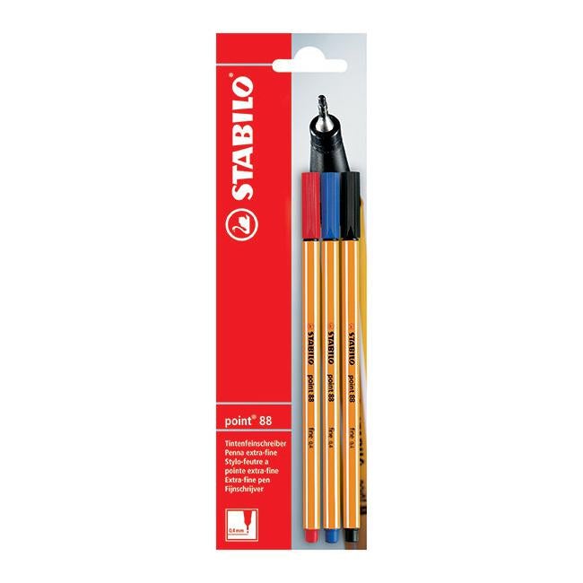 Stabilo point 88 fineliner asstd card 3 order-Officecentre