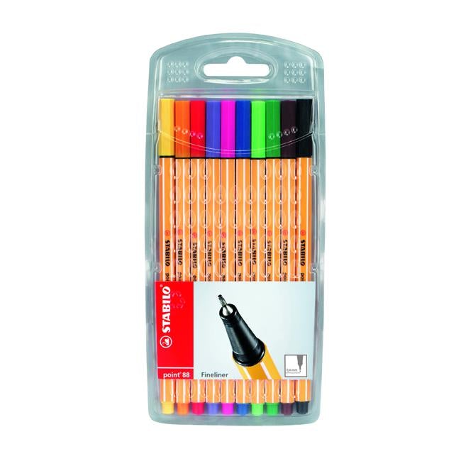 Stabilo point 88 fineliner asstd wallet 10-Officecentre